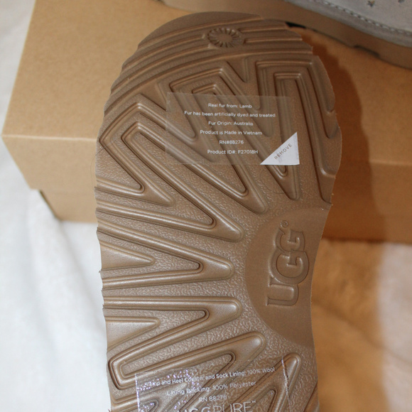 UGG STARGIRL‎ MINI BOW II SPARKLE BOOTS NEW! GRAY - Picture 6 of 7